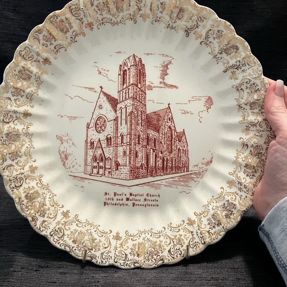 VTG St. Paul’s Baptist Church Decorative Collectors Plate , Gold Trim Phil PA - Picture 3 of 8